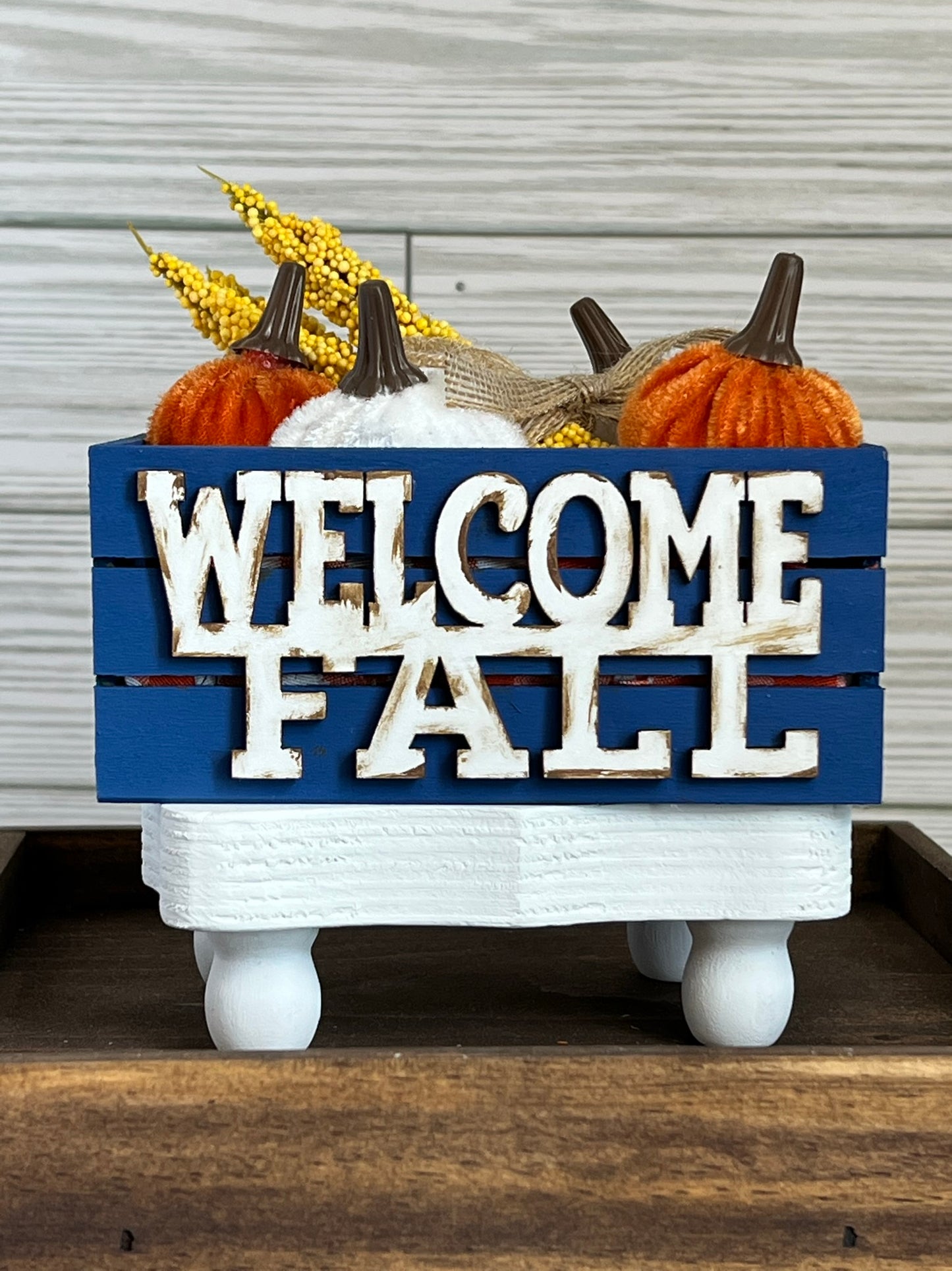 Welcome Fall Mini Wood Crate