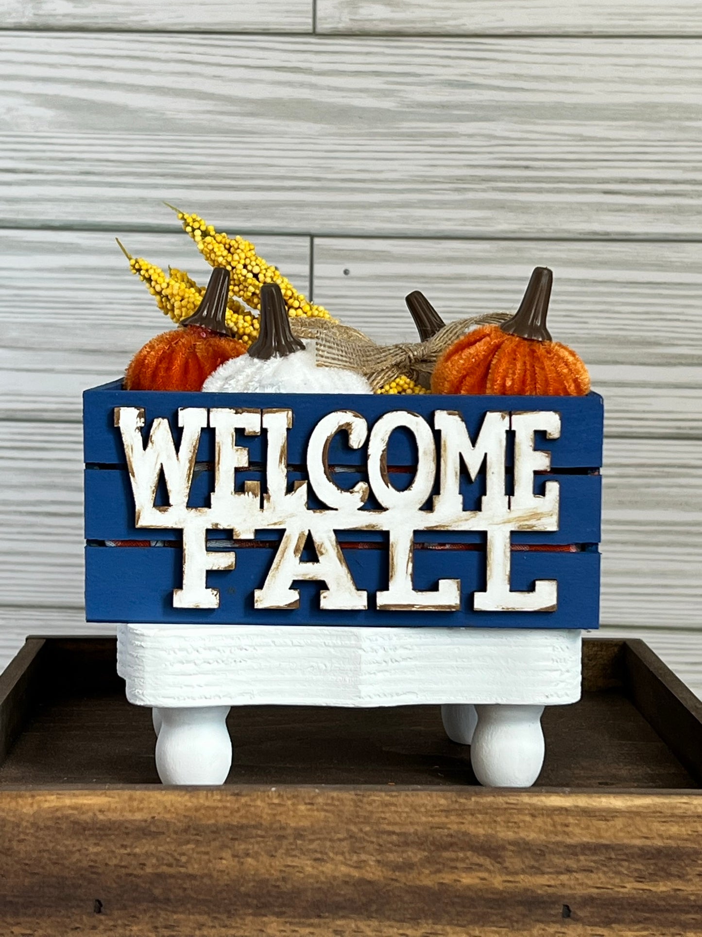 Welcome Fall Mini Wood Crate