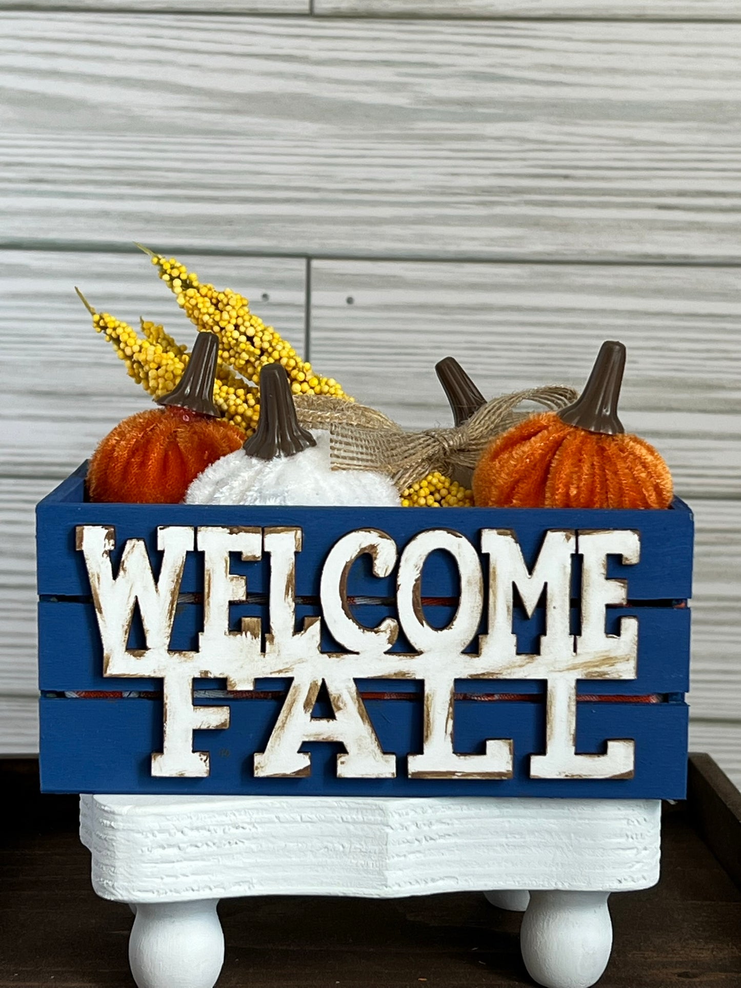 Welcome Fall Mini Wood Crate