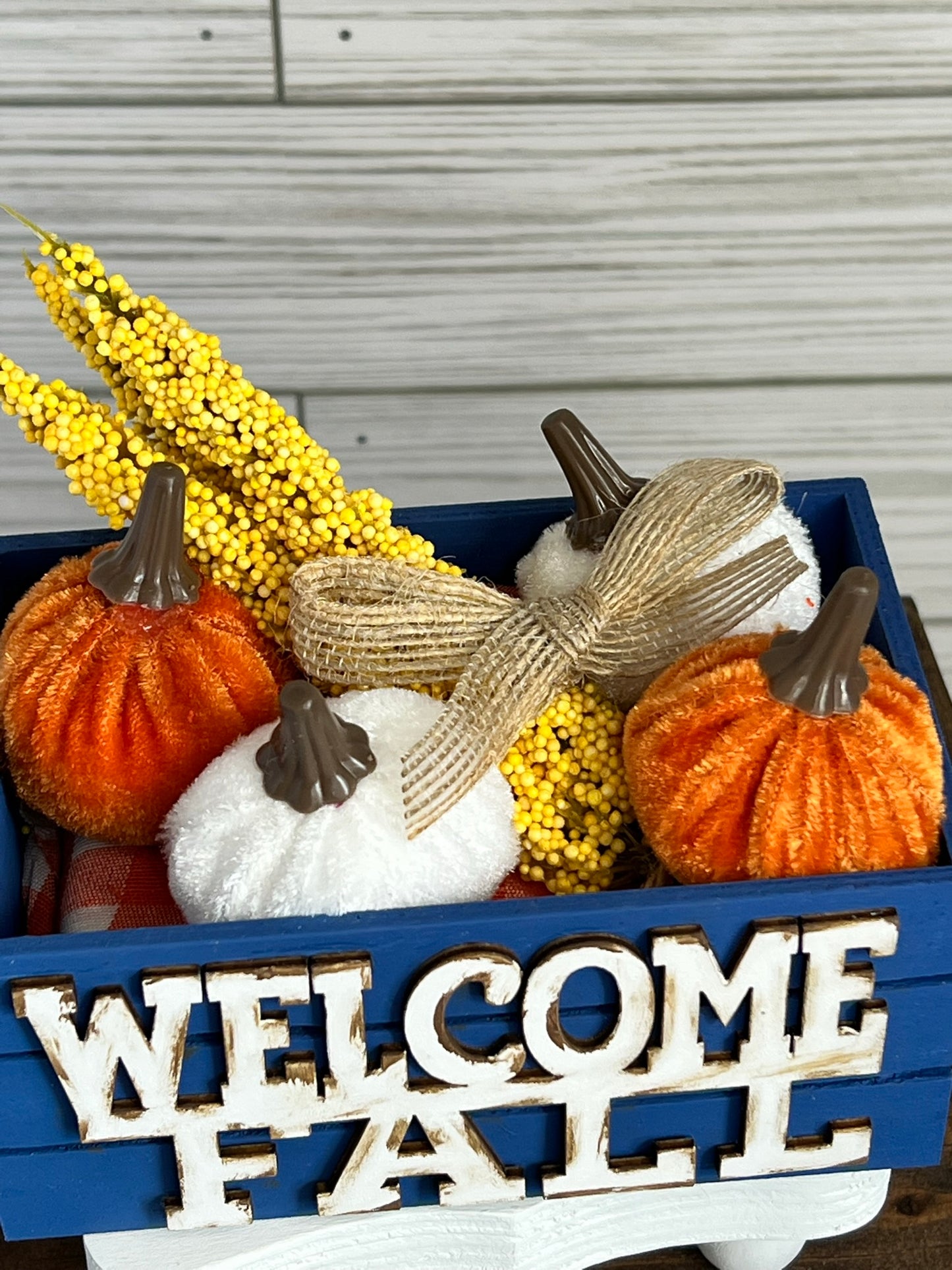 Welcome Fall Mini Wood Crate