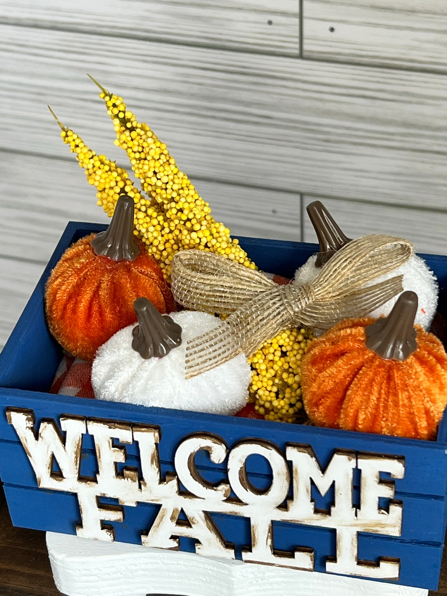 Welcome Fall Mini Wood Crate