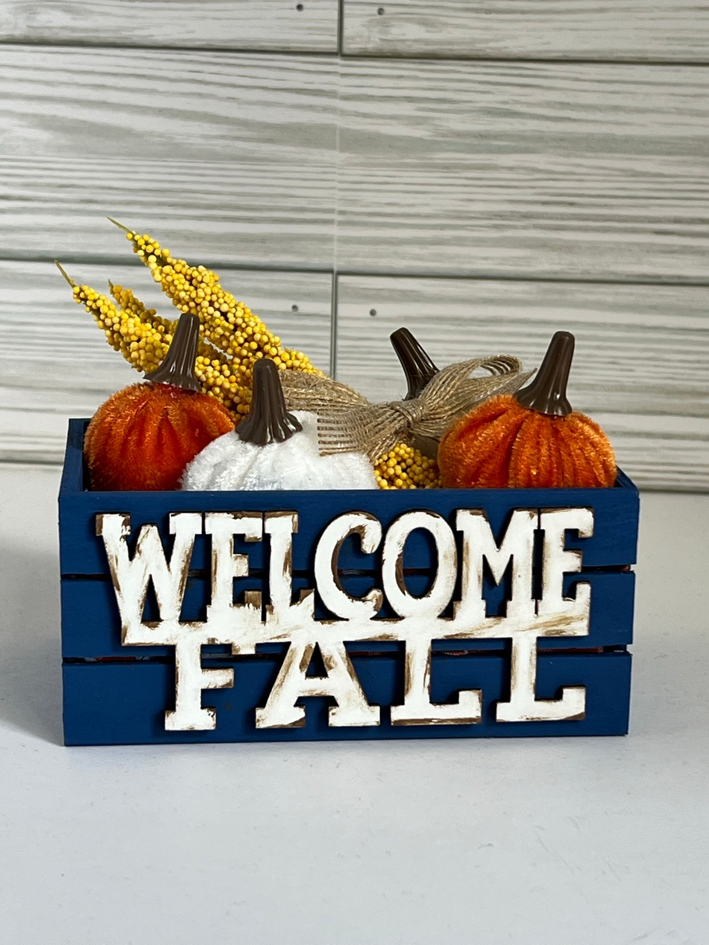 Welcome Fall Mini Wood Crate
