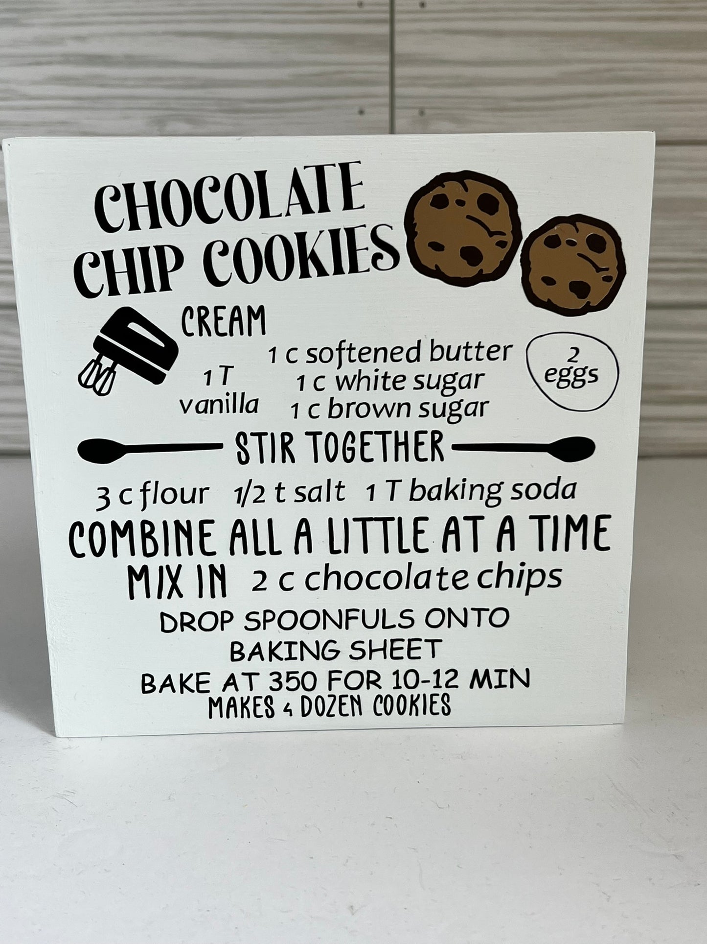 Chocolate Chip Cookie Recipe Sign