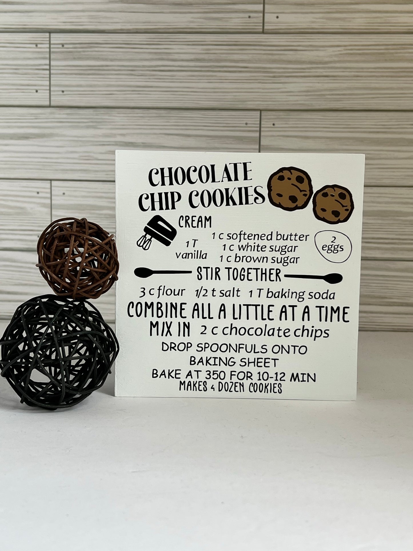 Chocolate Chip Cookie Recipe Sign