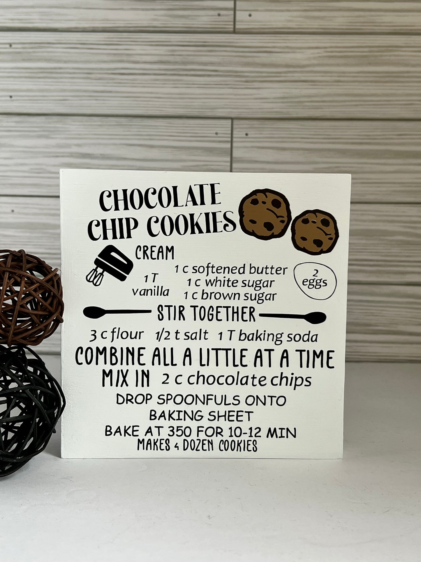 Chocolate Chip Cookie Recipe Sign