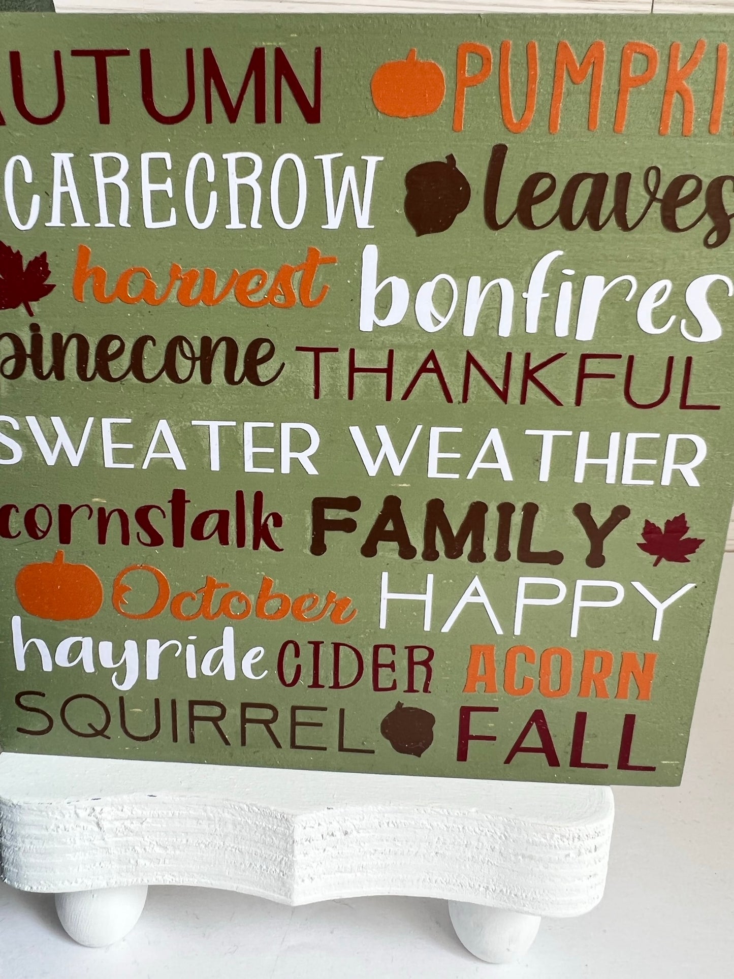 Fall Word Collage Sign