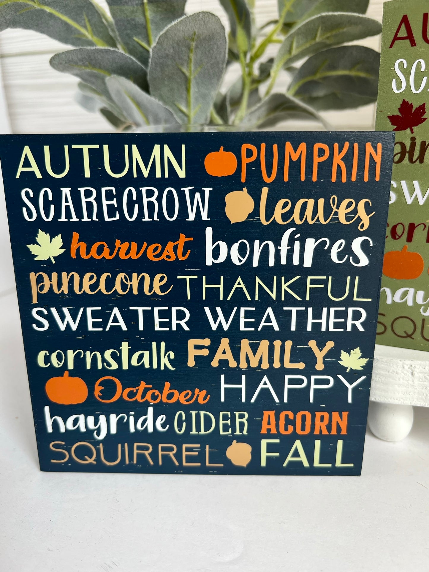 Fall Word Collage Sign