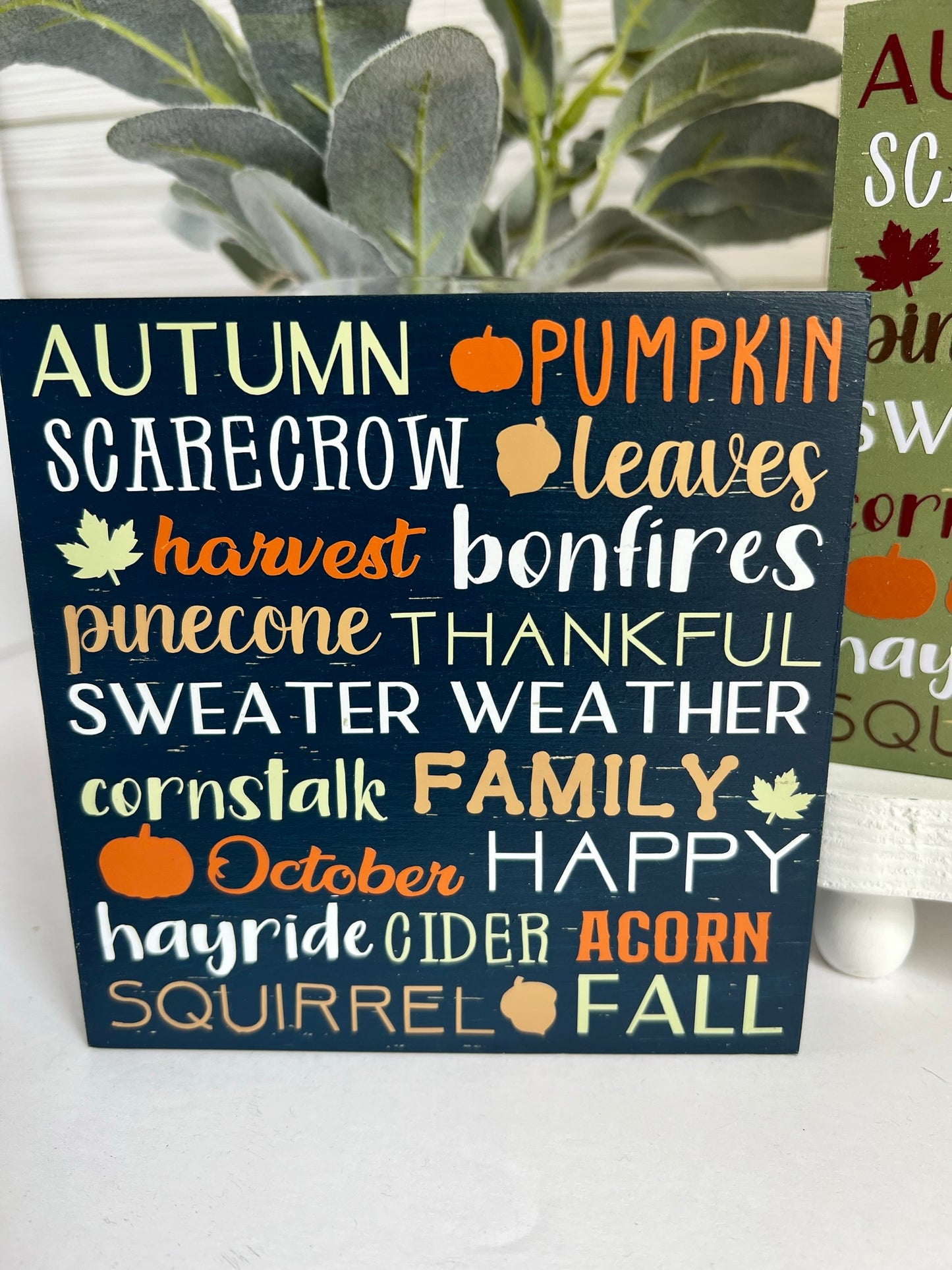Fall Word Collage Sign