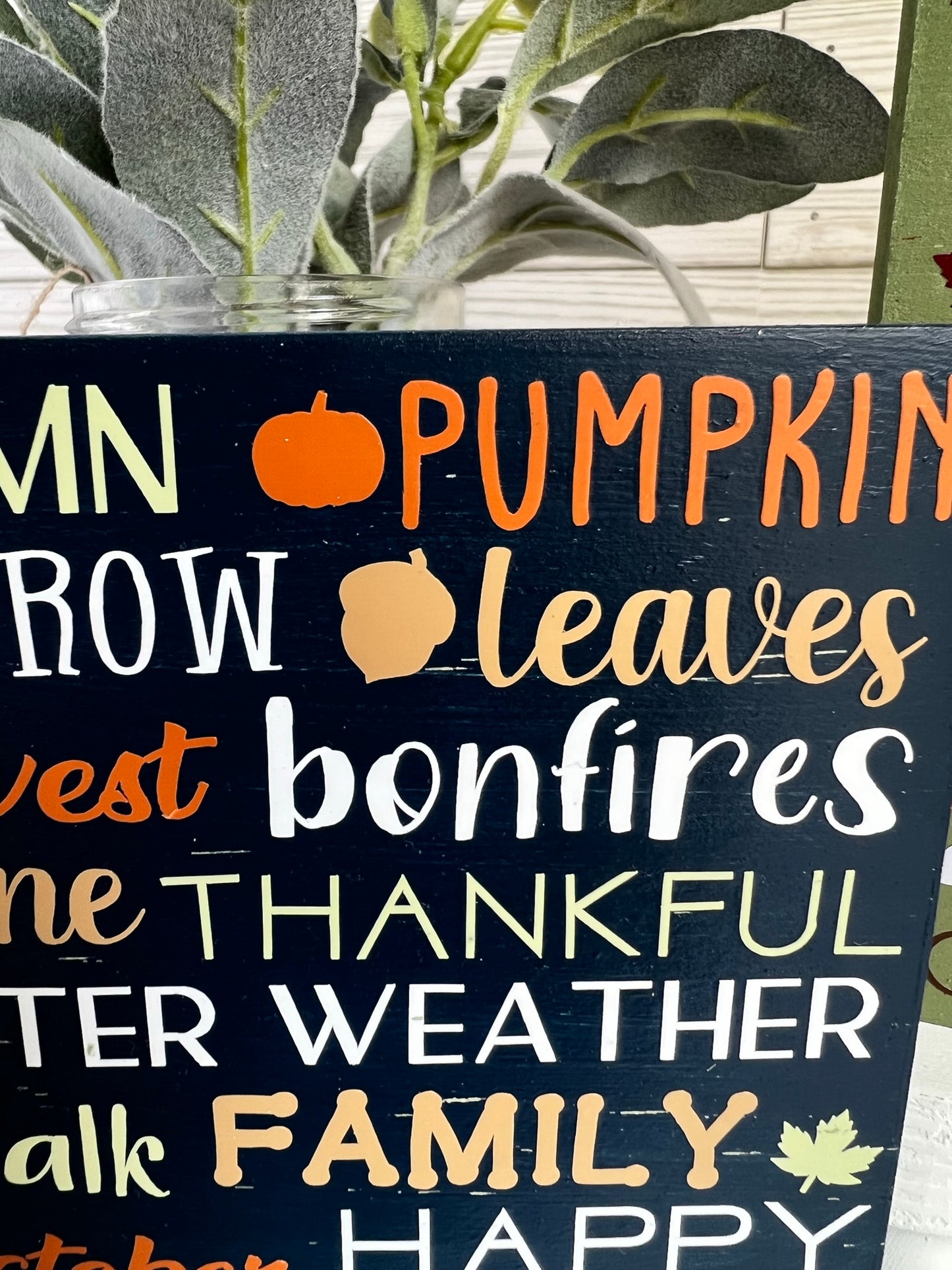 Fall Word Collage Sign