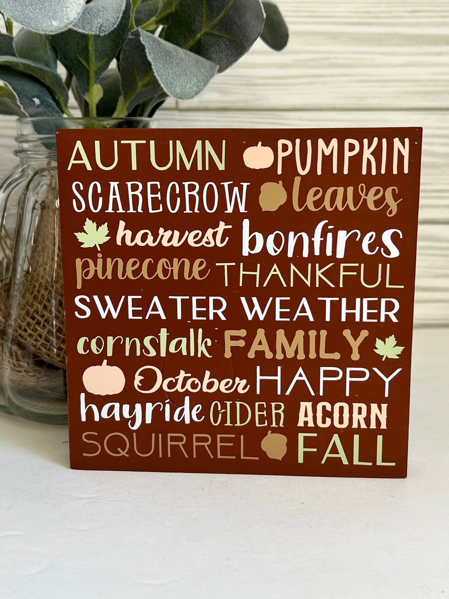 Fall Word Collage Sign
