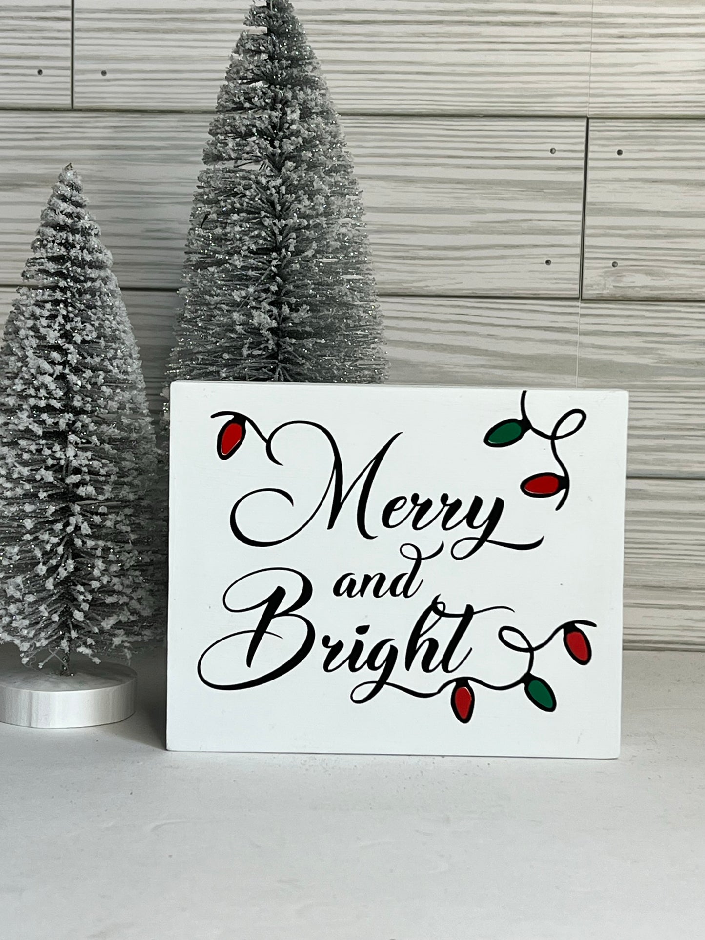 Merry and Bright Holiday Sign