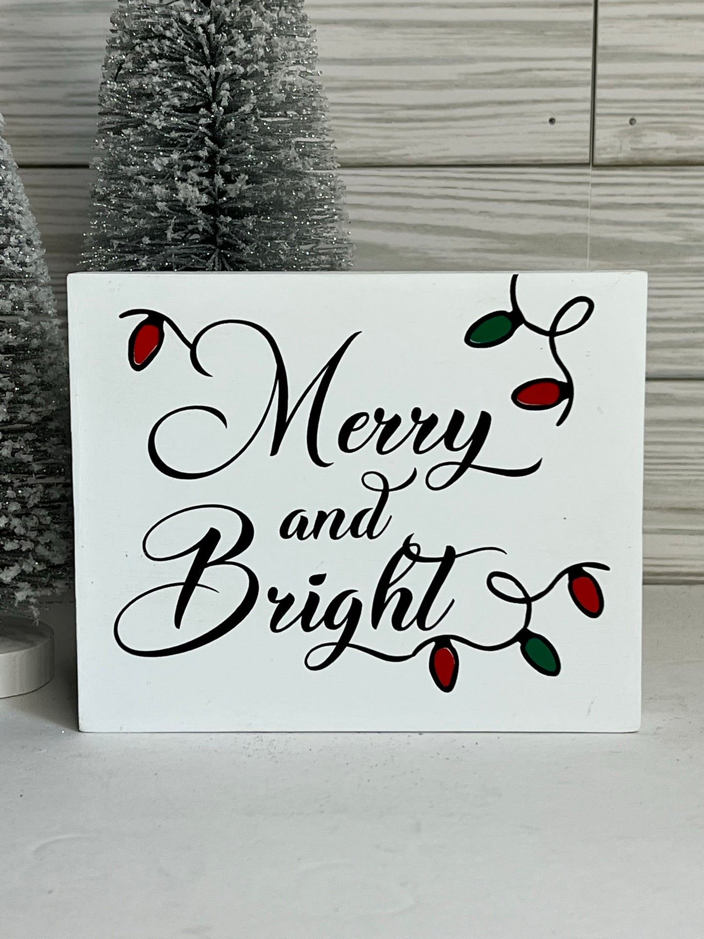 Merry and Bright Holiday Sign