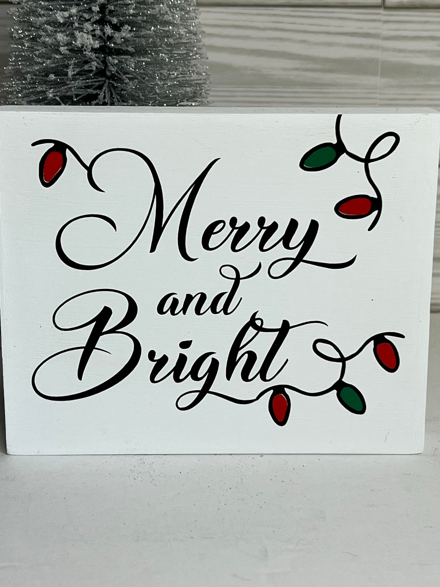 Merry and Bright Holiday Sign
