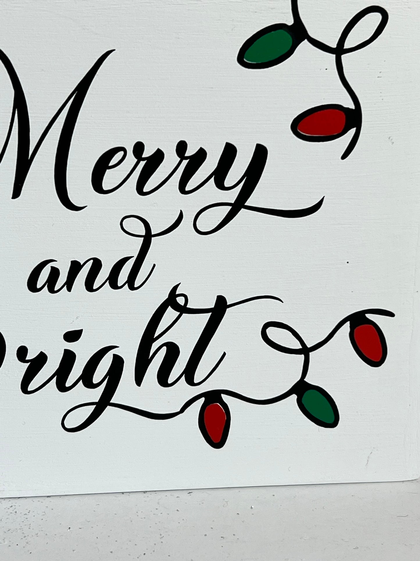 Merry and Bright Holiday Sign