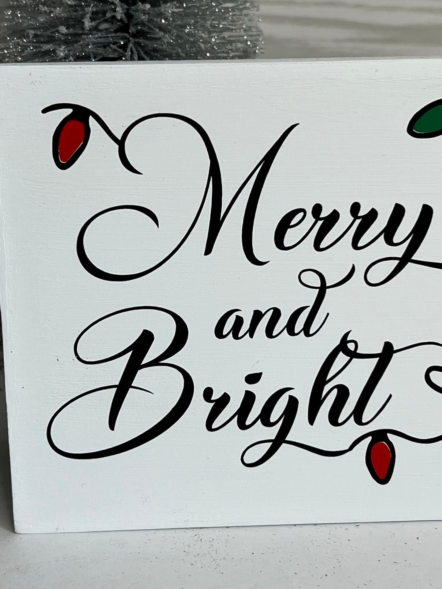 Merry and Bright Holiday Sign