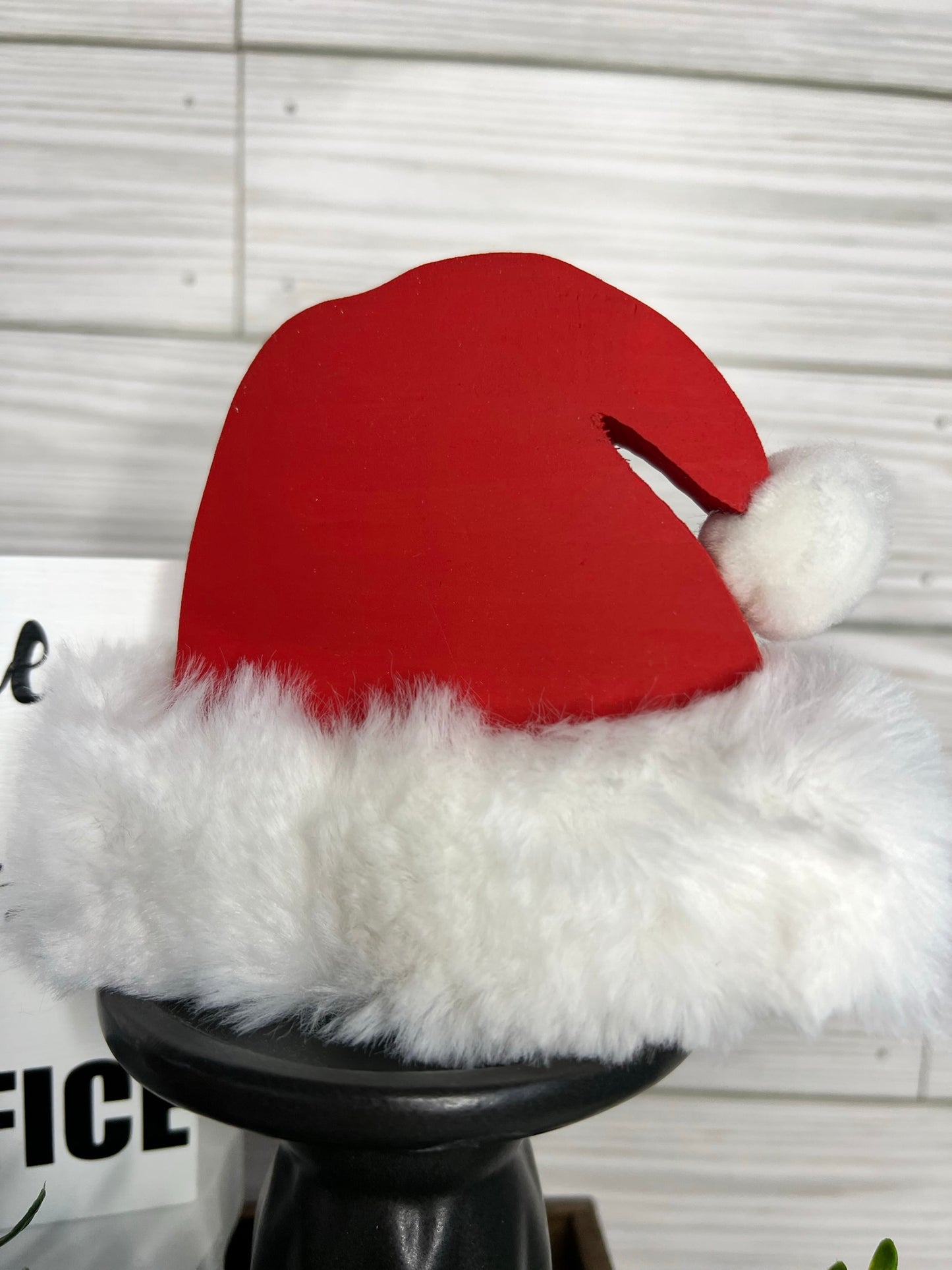 Freestanding Wood Santa Hat