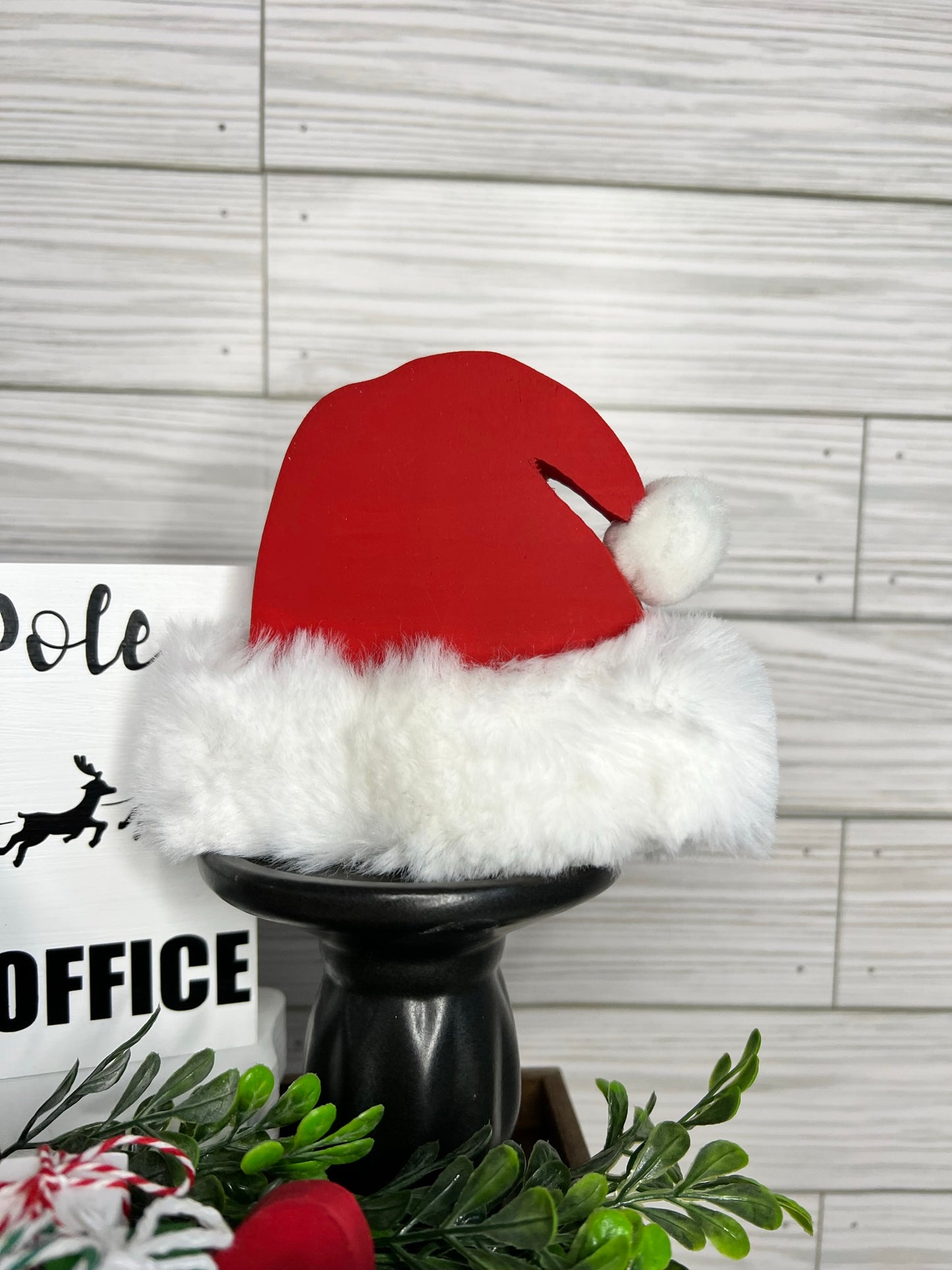 Freestanding Wood Santa Hat