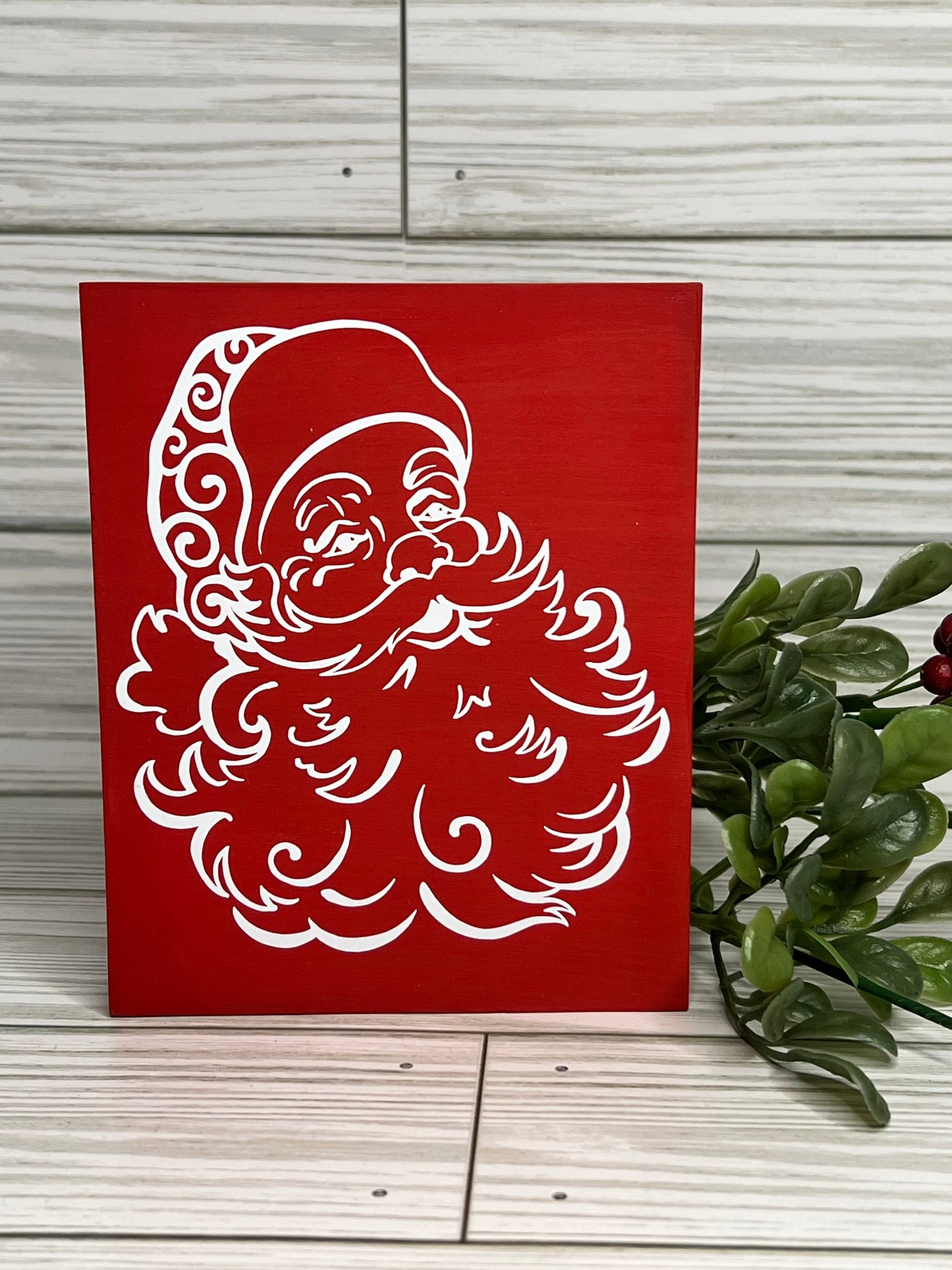 Santa Portrait Sign