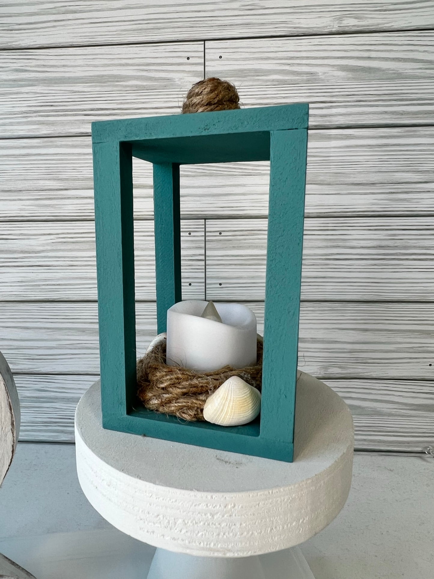 Seashell Mini Tea Light Lantern for Tiered Trays