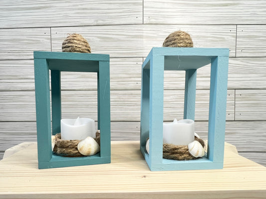 Seashell Mini Tea Light Lantern for Tiered Trays