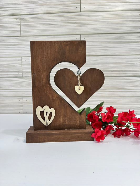Hanging Heart Shelf Decor