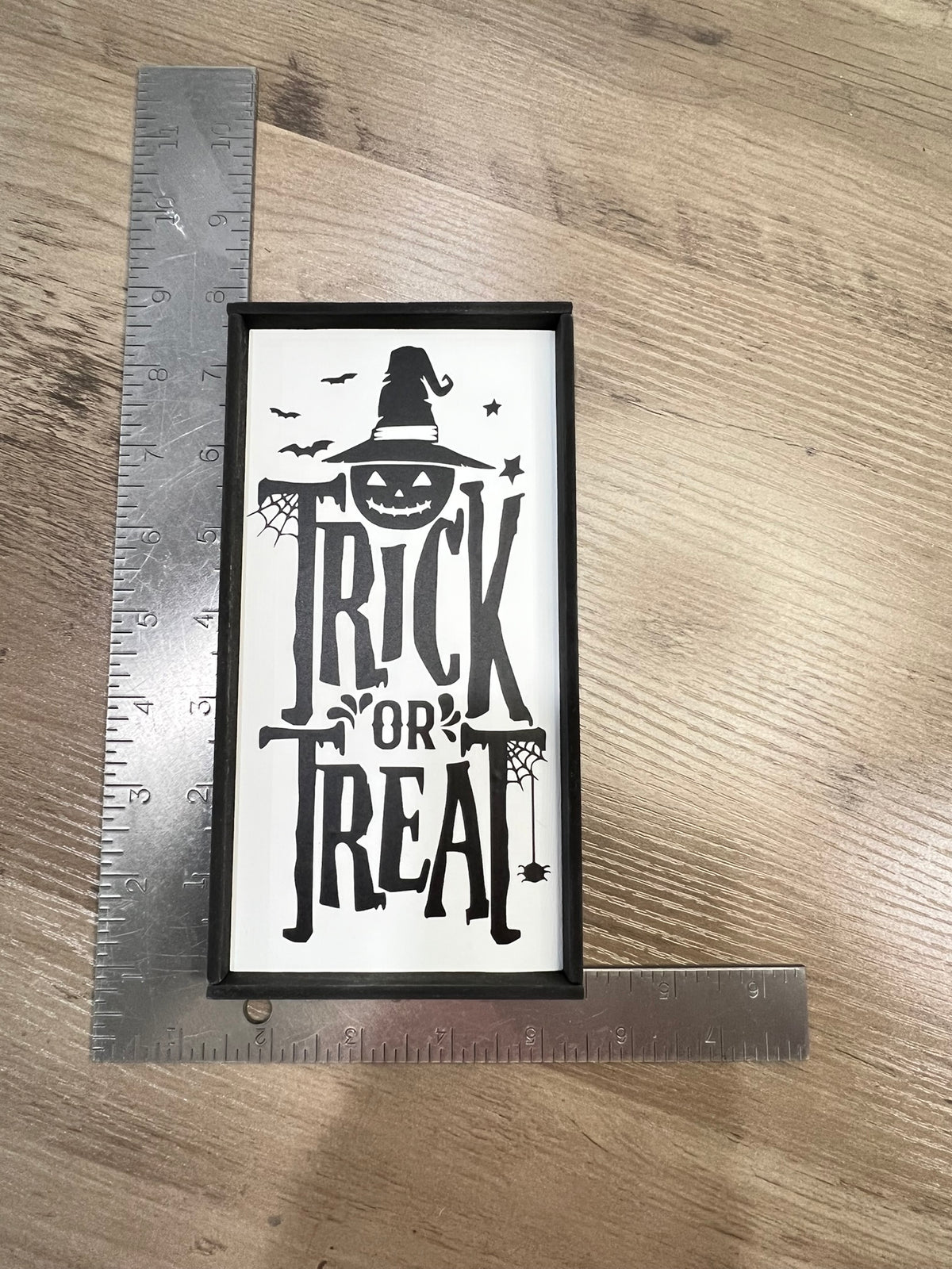 Halloween “Trick or Treat” Framed Sign