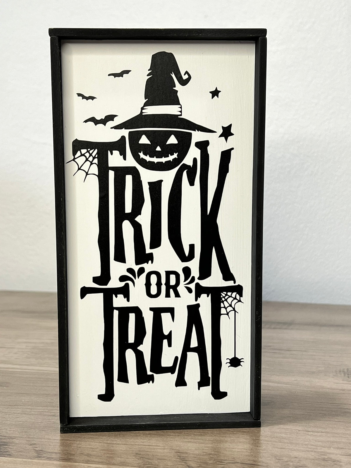 Halloween “Trick or Treat” Framed Sign