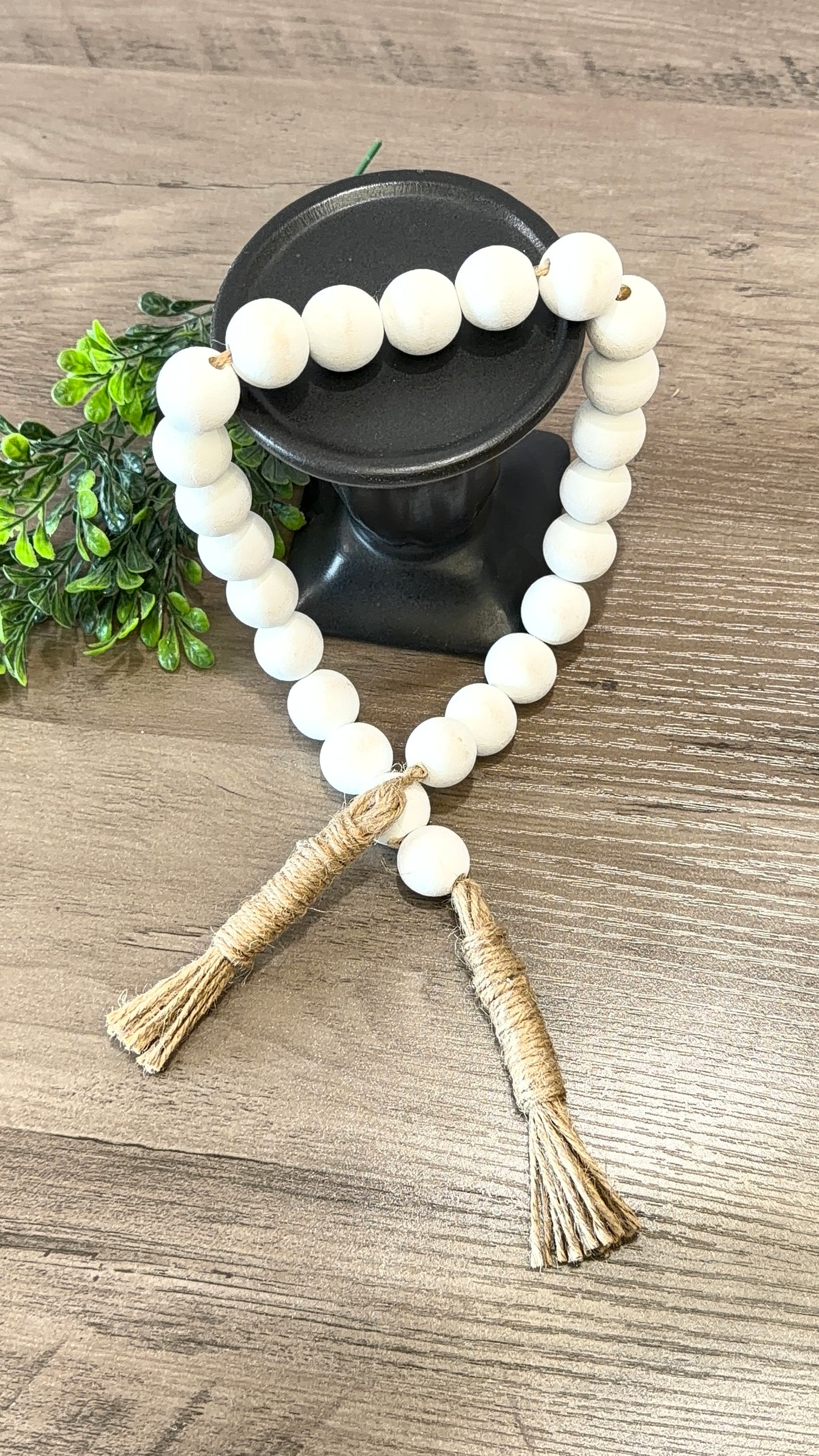 Farmhouse Style Rustic Wood Beads in Black or White