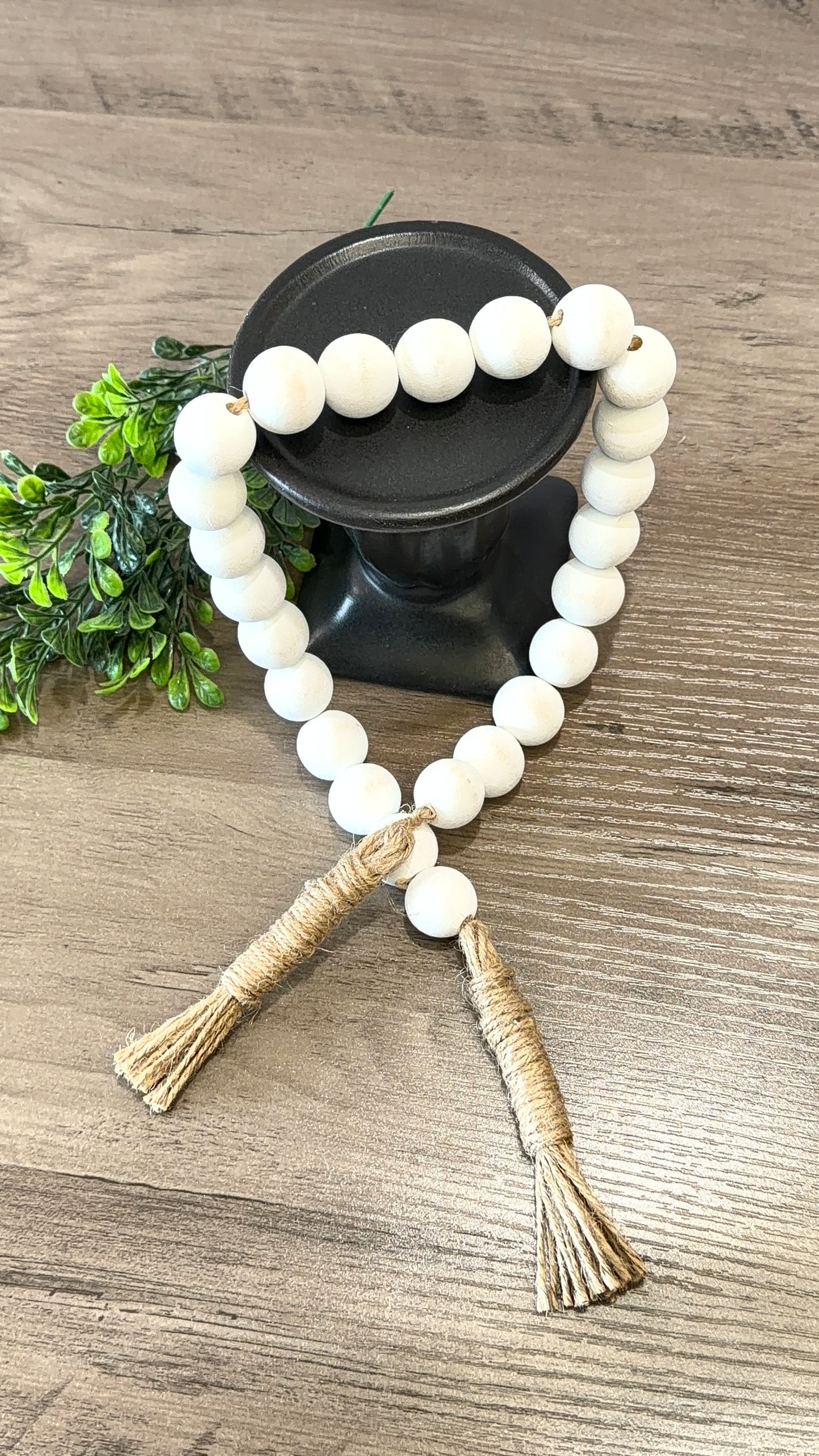 Farmhouse Style Rustic Wood Beads in Black or White