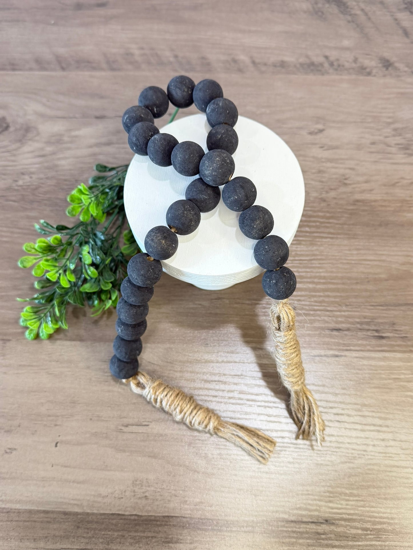 Farmhouse Style Rustic Wood Beads in Black or White