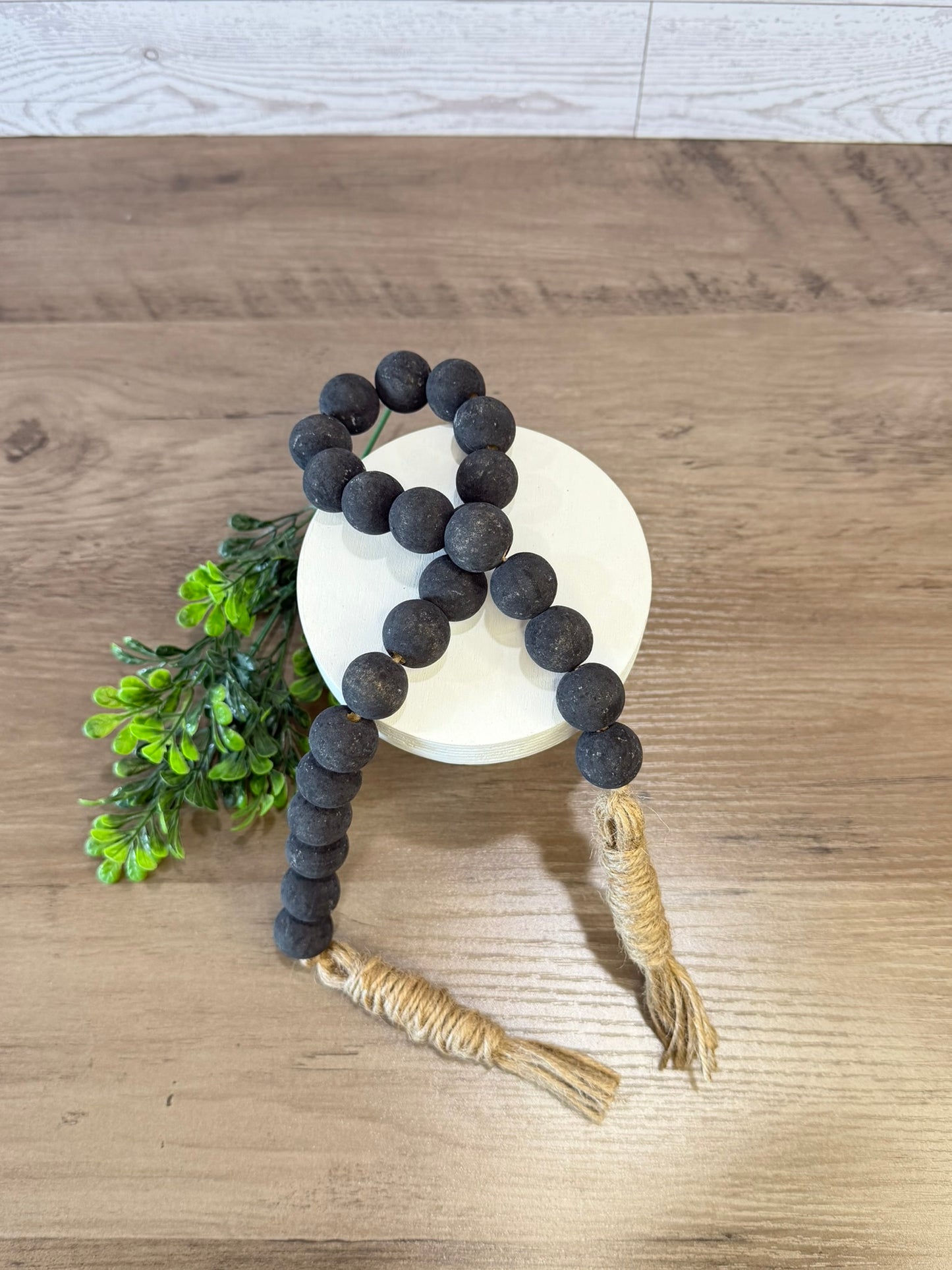 Farmhouse Style Rustic Wood Beads in Black or White