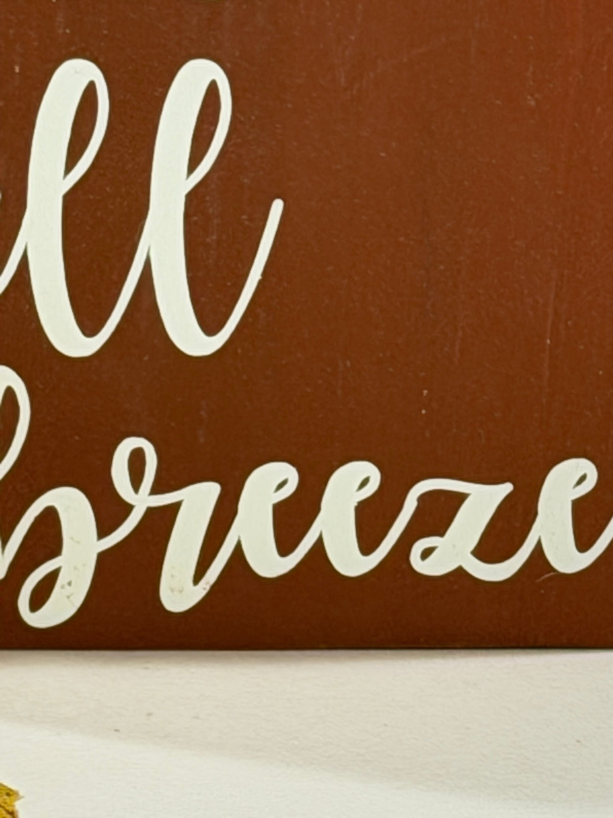 Autumn Leaves & Fall Breeze Wooden Sign