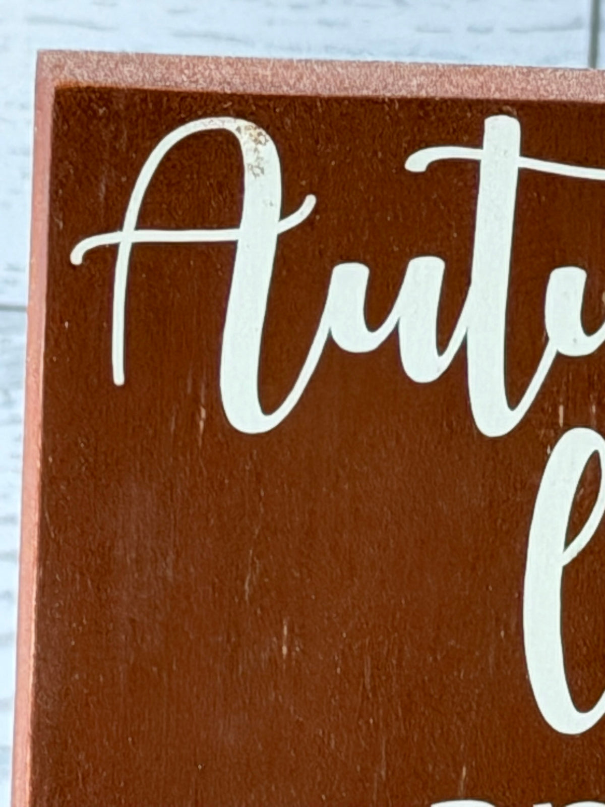 Autumn Leaves & Fall Breeze Wooden Sign