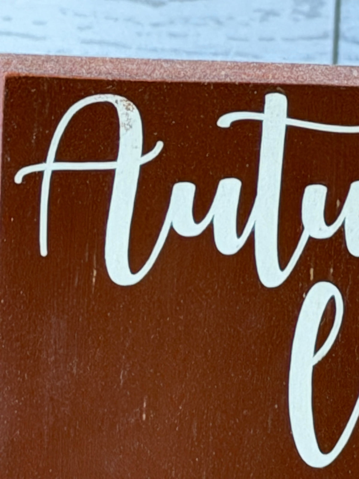 Autumn Leaves & Fall Breeze Wooden Sign