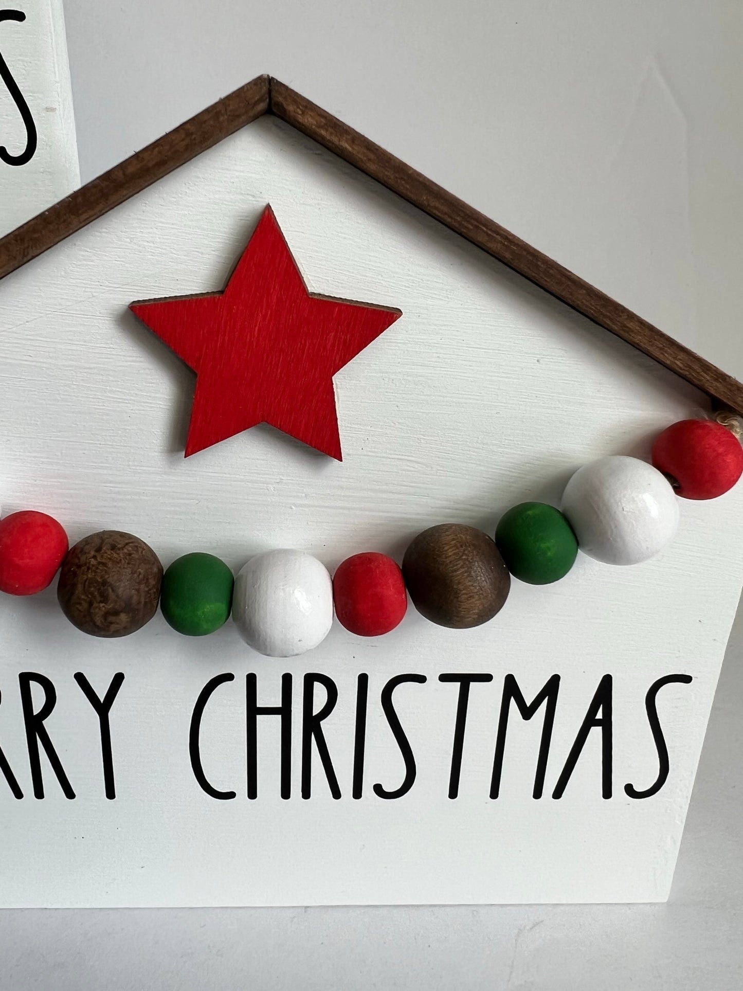 Merry Christmas House Shape Sign
