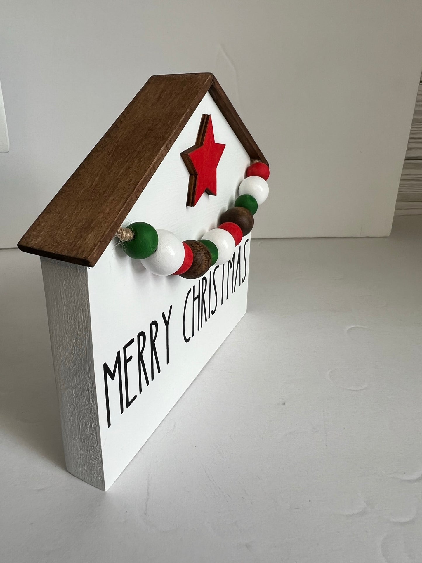 Merry Christmas House Shape Sign