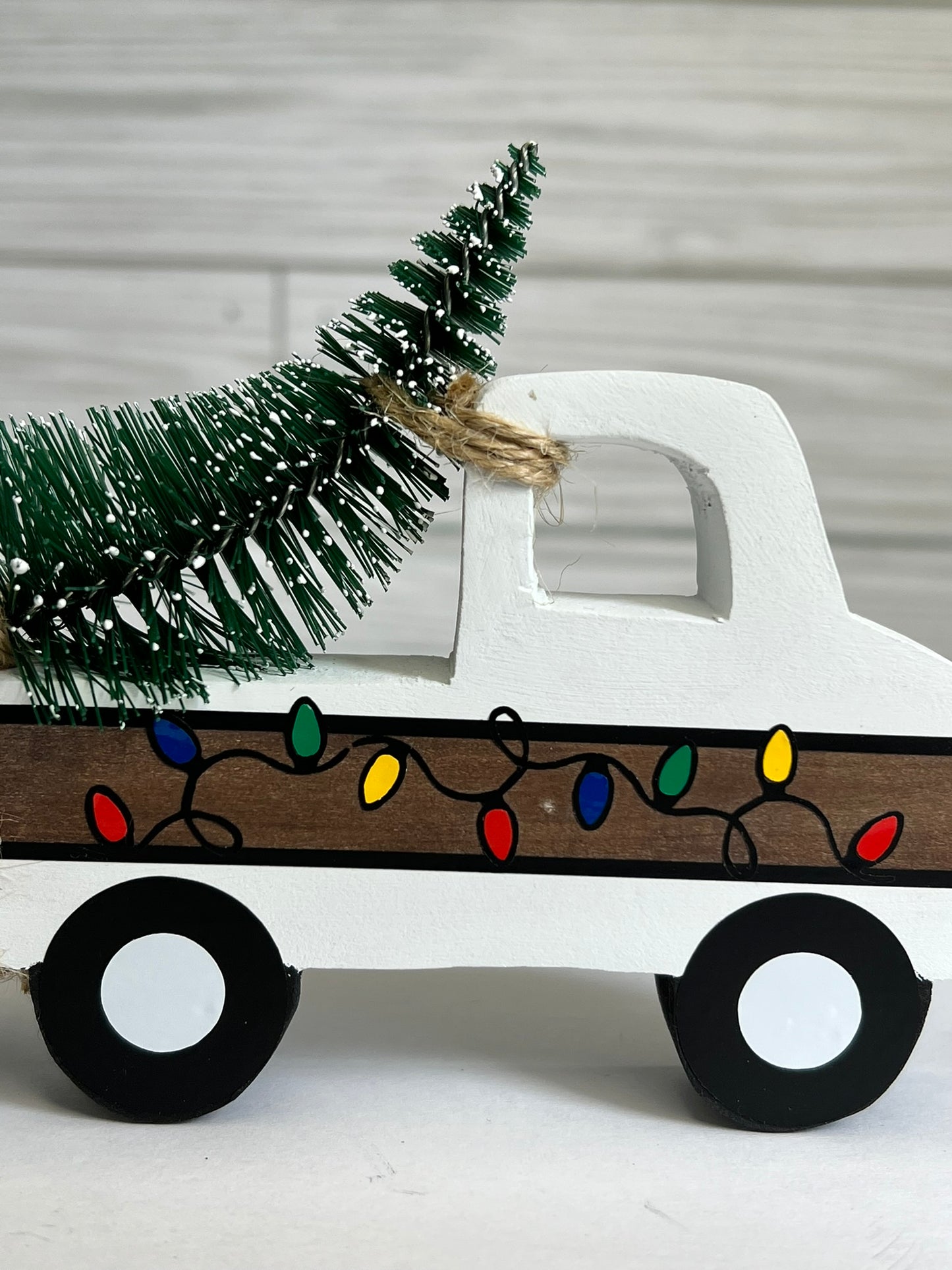 Christmas Farm Truck with Vintage Camper