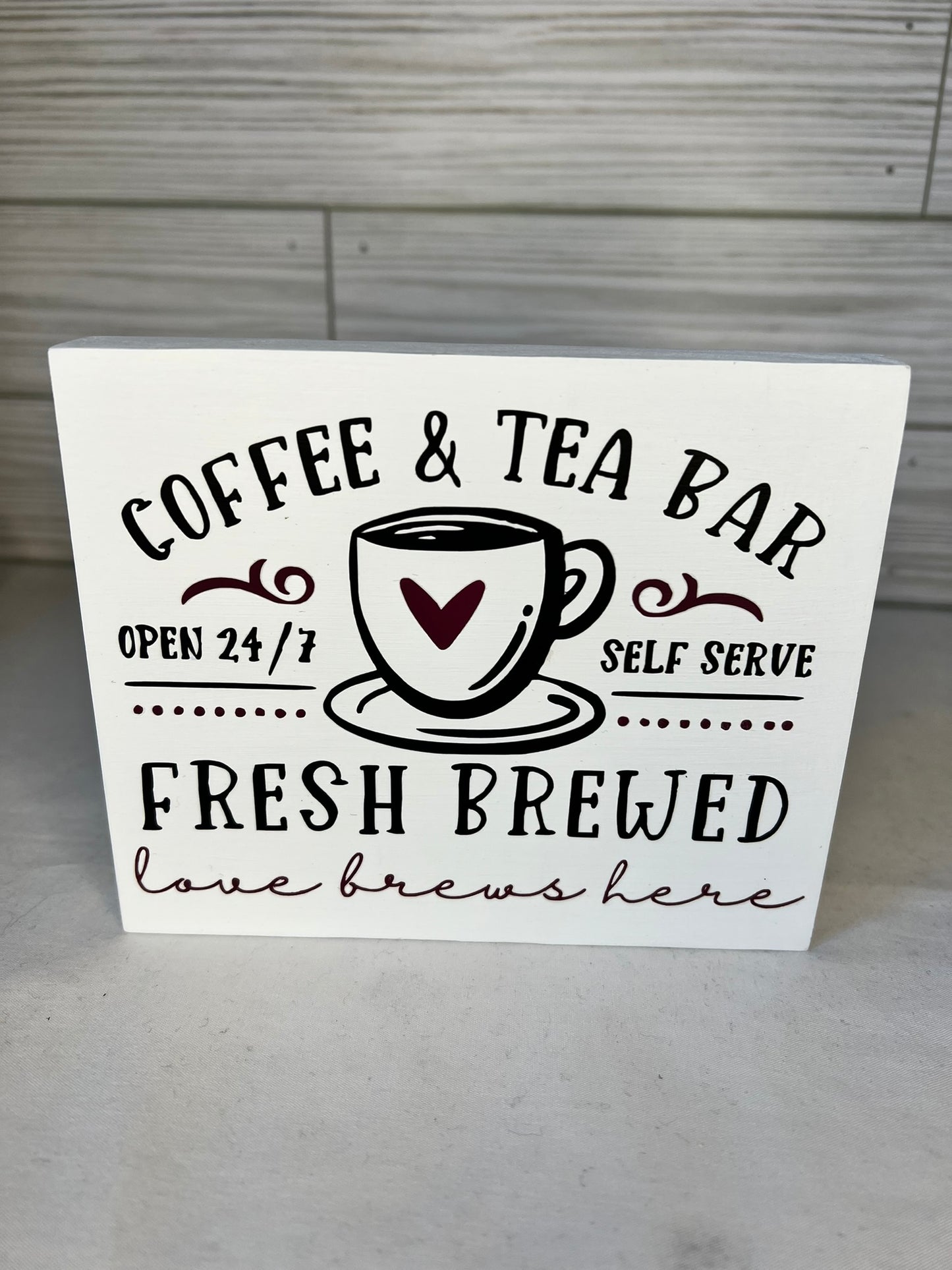 Custom Coffee and Tea Bar Sign for Lacy