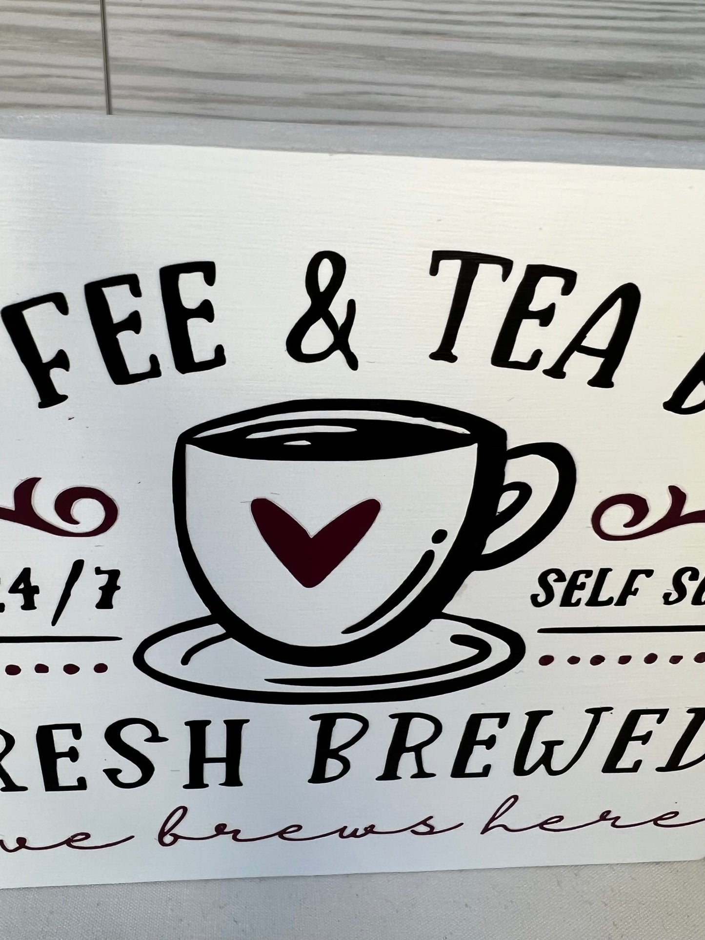 Custom Coffee and Tea Bar Sign for Lacy