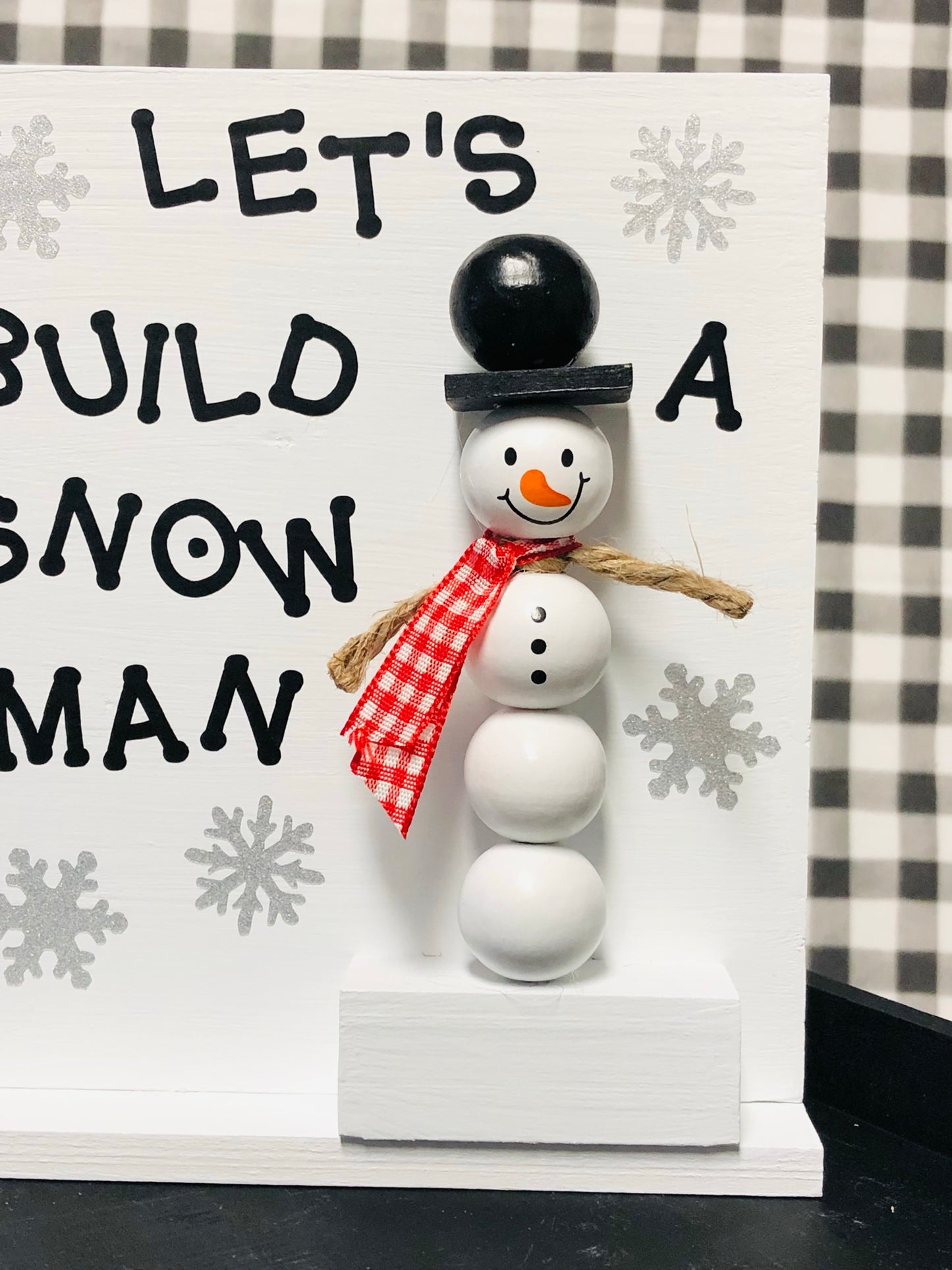 Let's Build A Snowman Sign