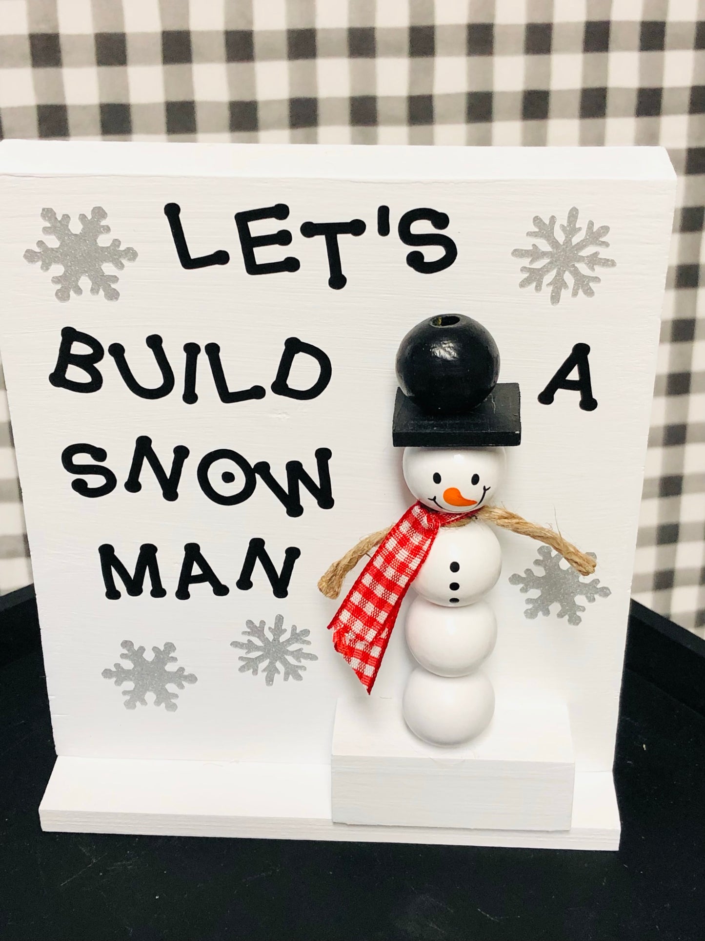 Let's Build A Snowman Sign