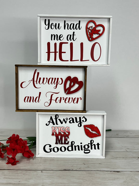 Valentine's Day Tier Tray Signs