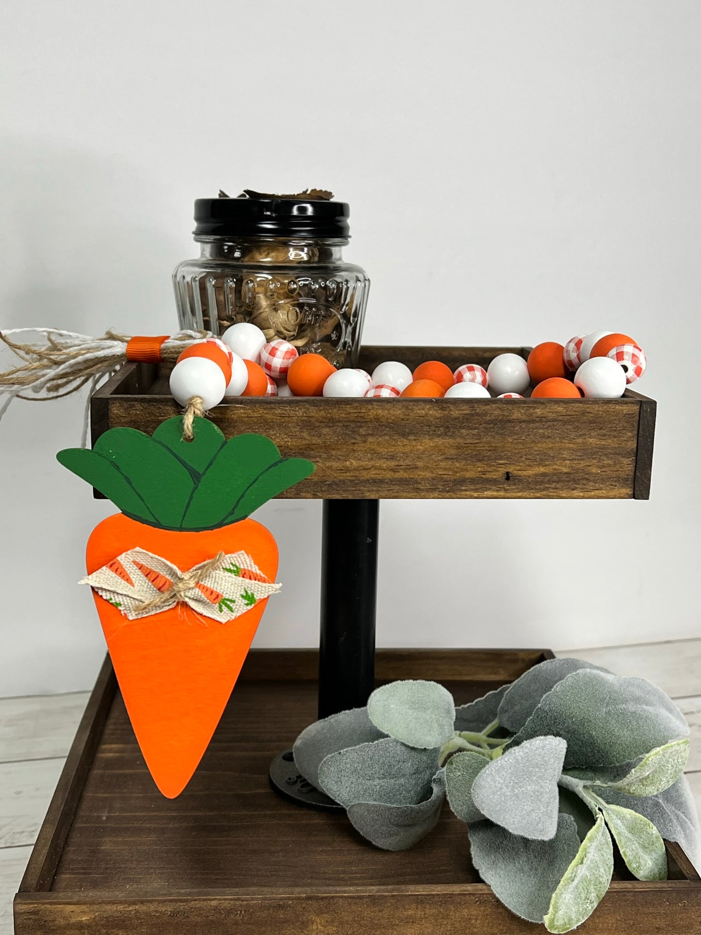 Carrot Beaded Garland with Tassel