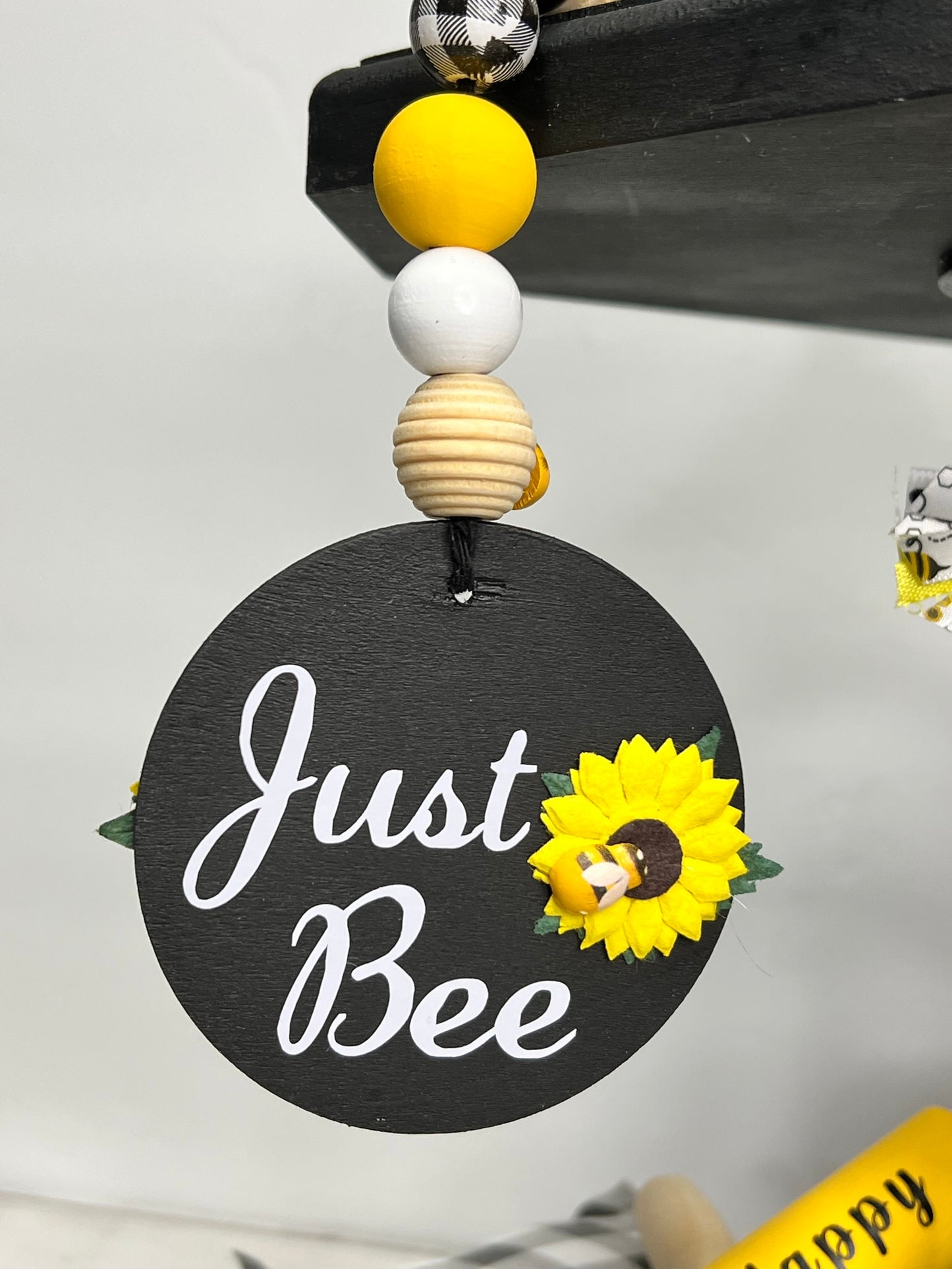 Honey Bee Hive and "Just Bee" Beaded Garland Set