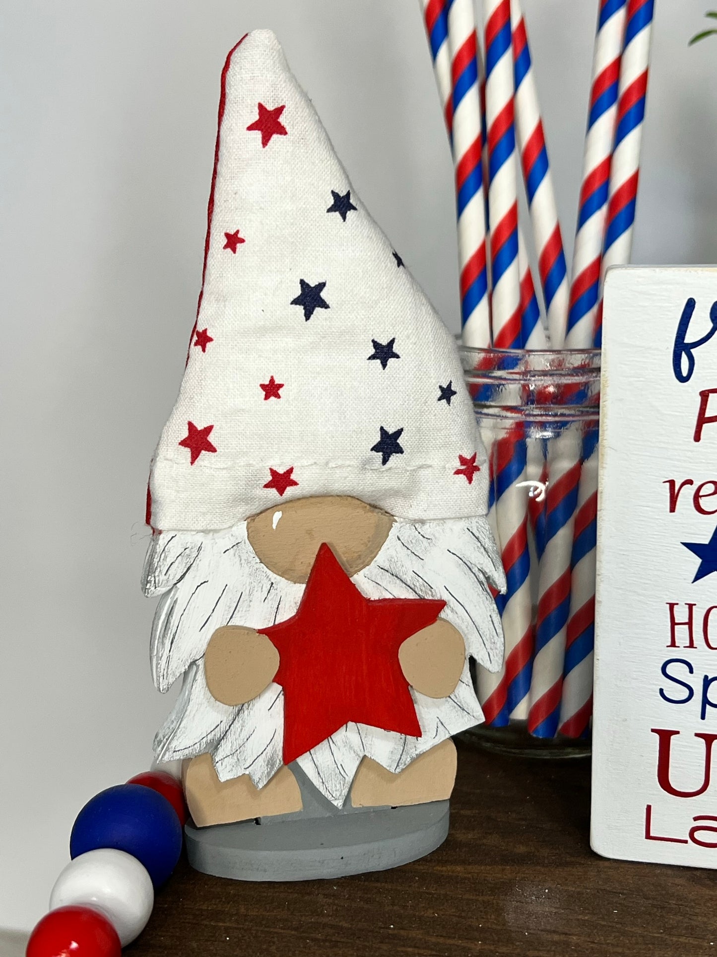 Patriotic Tiered Tray Gnomes
