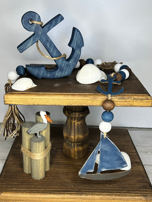 Nautical Anchor and Beaded Garland Set