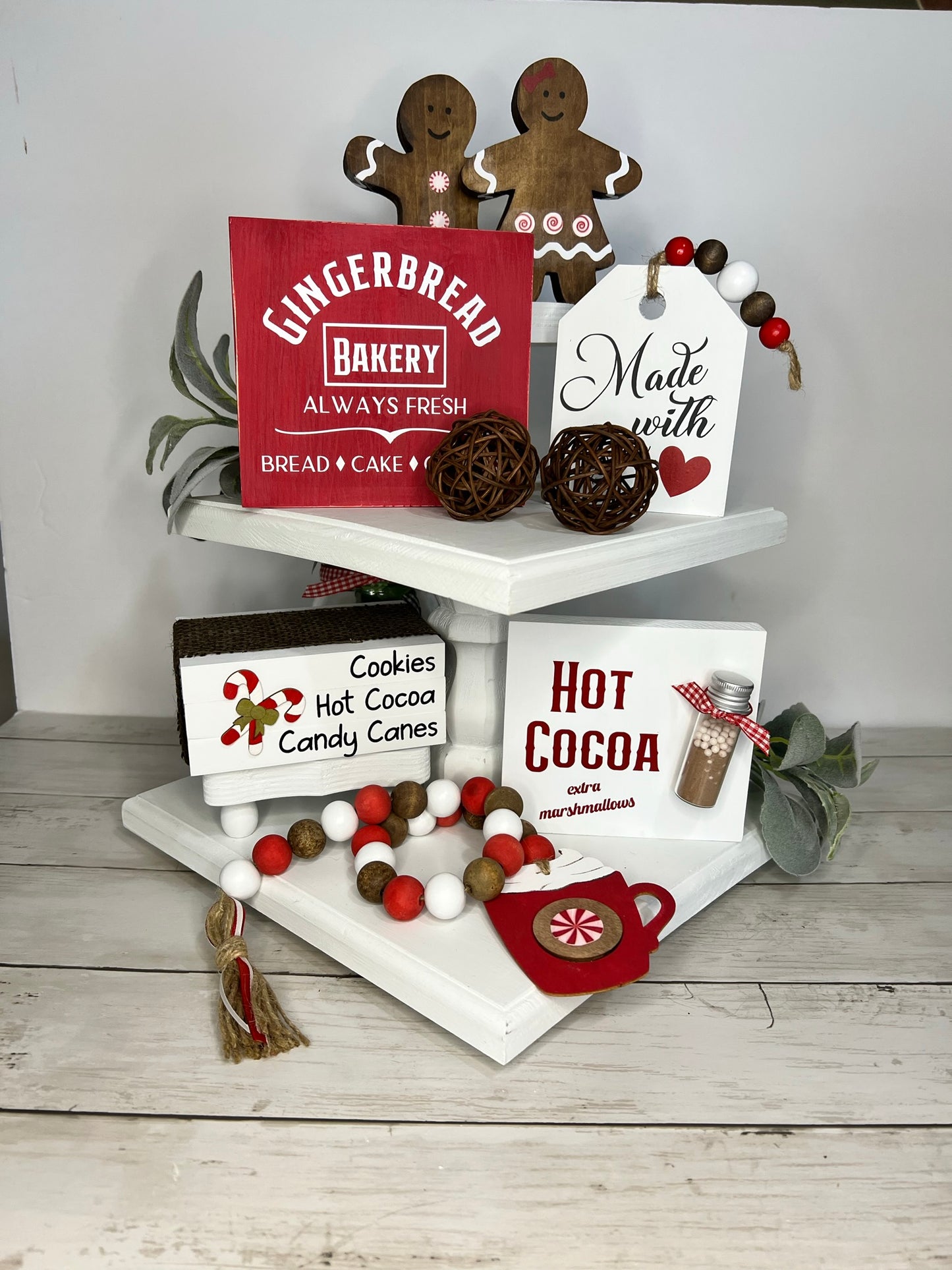 Gingerbread/Hot Cocoa Tier Tray Set