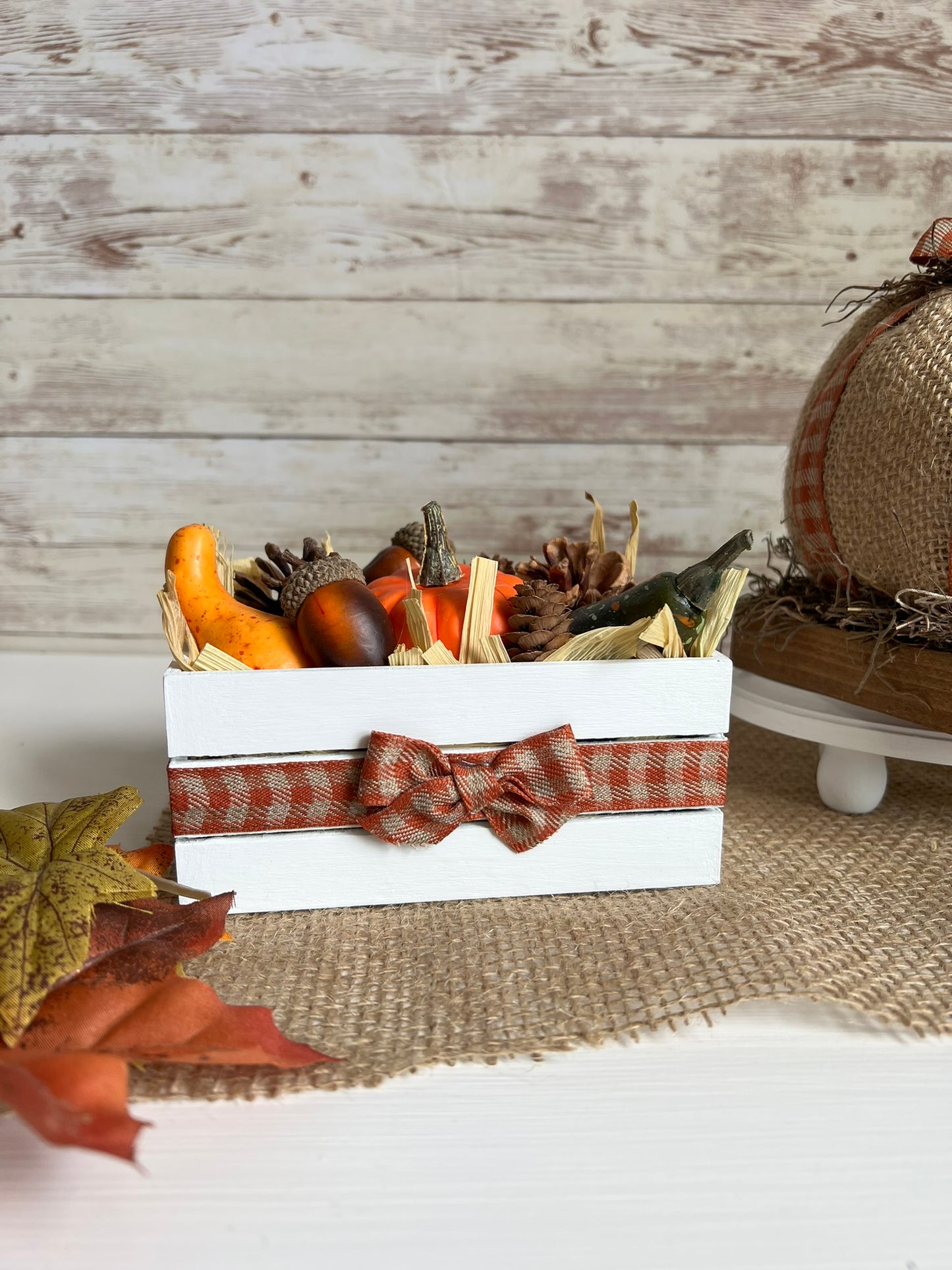 Fall Harvest Mini Wood Crate