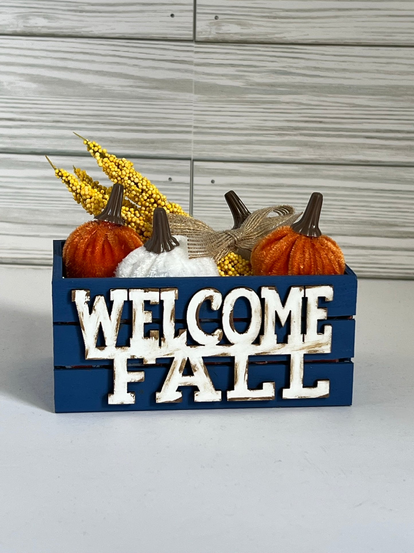 Welcome Fall Mini Wood Crate