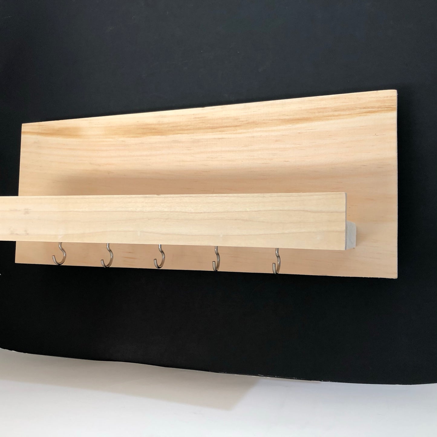 Key/mask holder with shelf (Pick your Finish)